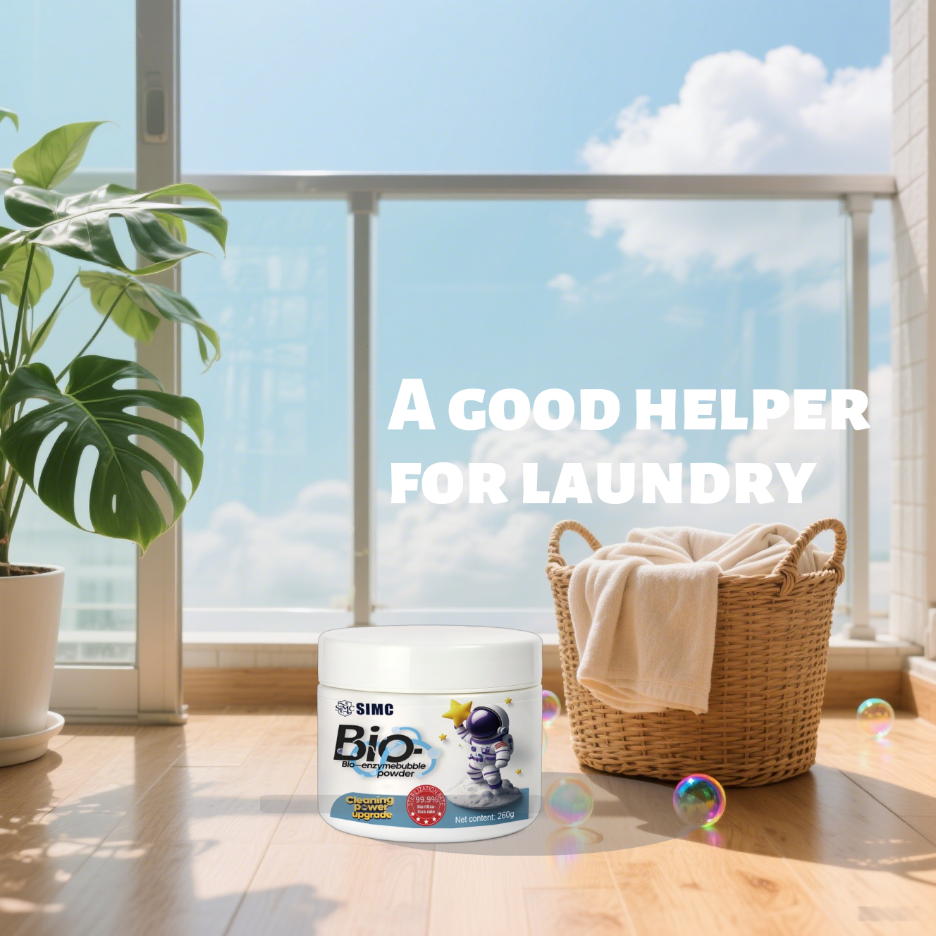 Bio-Enzyme Bubble Powder | Yellow & Stain Removal, Clean in One Soak | 260g