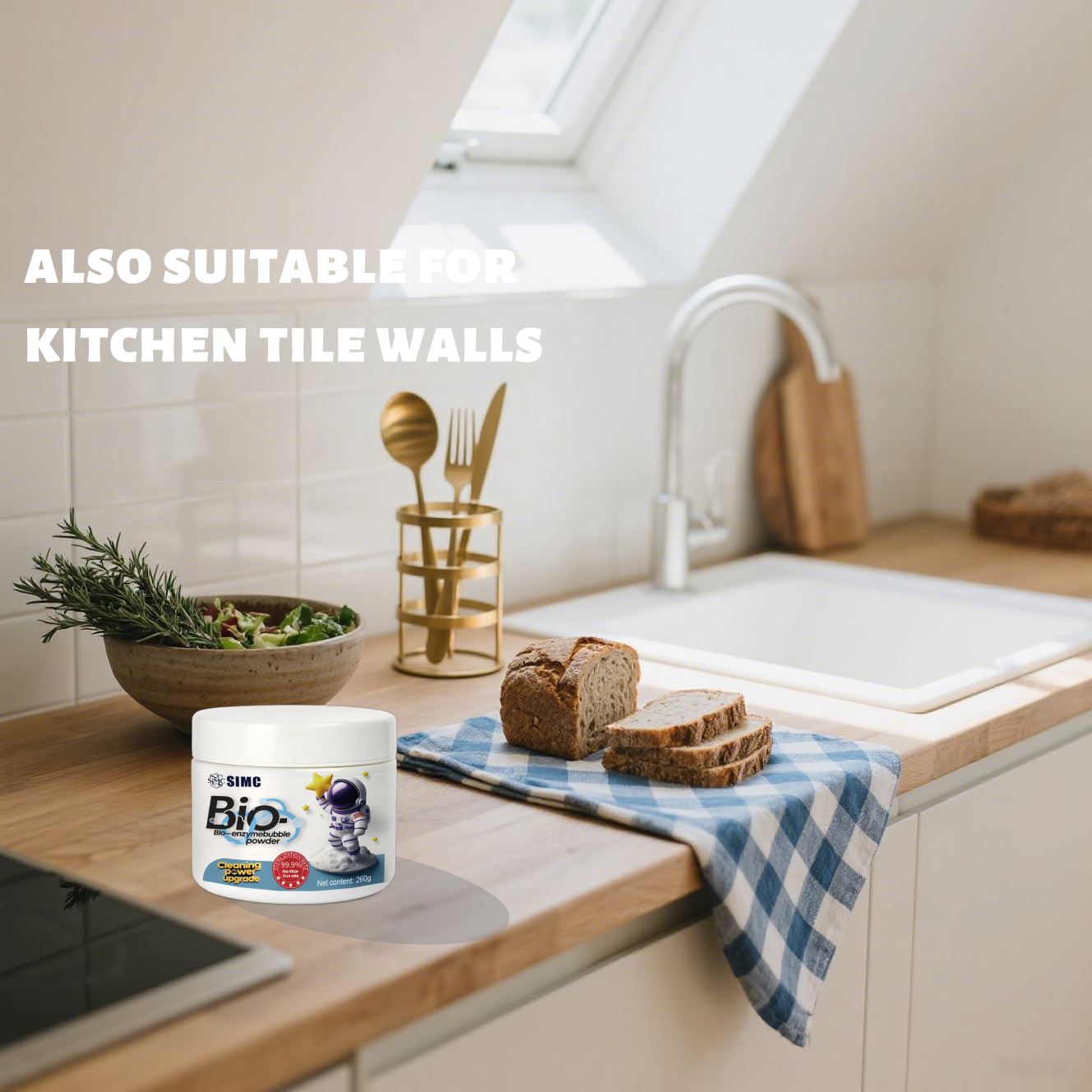 Bio-Enzyme Bubble Powder | Yellow & Stain Removal, Clean in One Soak | 260g